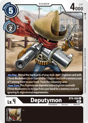 Deputymon, Digimon card BT6-060