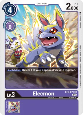 Elecmon, Digimon card BT6-070
