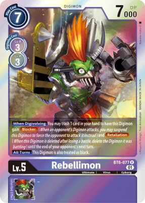 Rebellimon, Digimon card BT6-077