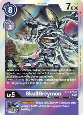 SkullGreymon, Digimon card BT6-078