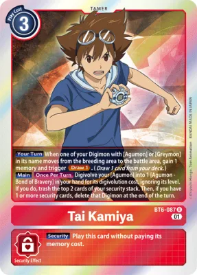 Tai Kamiya, Digimon card BT6-087