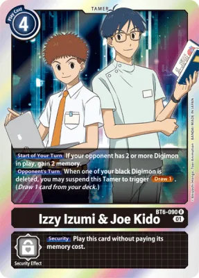 Izzy Izumi & Joe Kido, Digimon card BT6-090