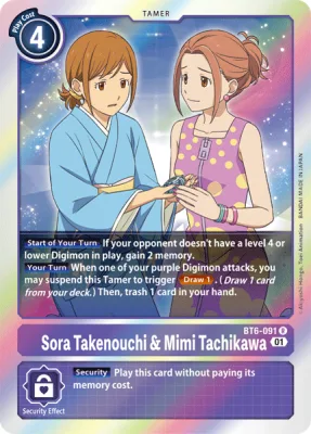 Sora Takenouchi & Mimi Tachikawa, Digimon card BT6-091