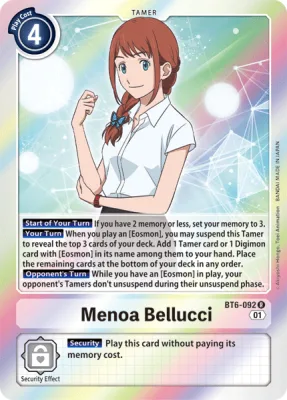 Menoa Bellucci, Digimon card BT6-092