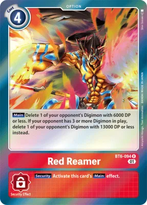 Red Reamer, Digimon card BT6-094