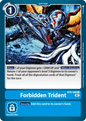 Forbidden Trident, Digimon card BT6-096