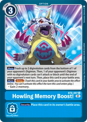 Howling Memory Boost!, Digimon card BT6-097