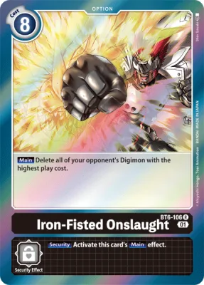 Iron-Fisted Onslaught, Digimon card BT6-106