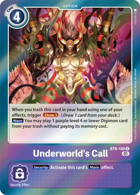Underworld's Call, Digimon card BT6-108