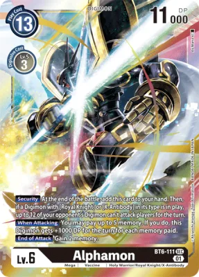 Alphamon, Digimon card BT6-111