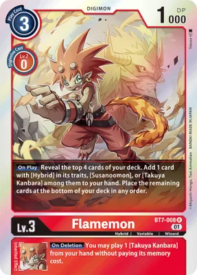 Flamemon, Digimon card BT7-008