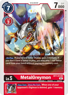 MetalGreymon, Digimon card BT7-013