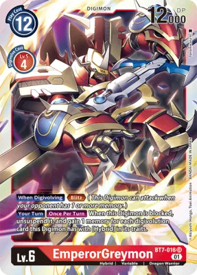 EmperorGreymon, Digimon card BT7-016