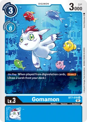 Gomamon, Digimon card BT7-018