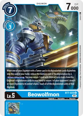 Beowolfmon, Digimon card BT7-025