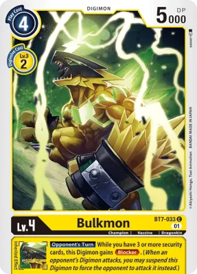 Bulkmon, Digimon card BT7-033