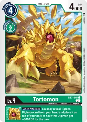 Tortomon, Digimon card BT7-045