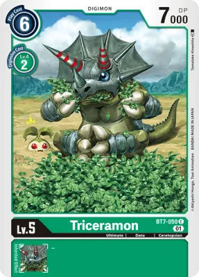 Triceramon, Digimon card BT7-050