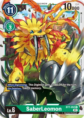 SaberLeomon, Digimon card BT7-052