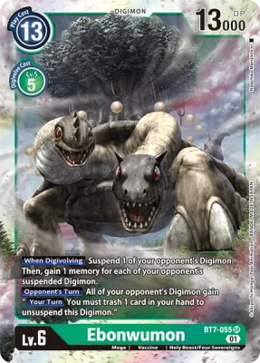 Ebonwumon, Digimon card BT7-055