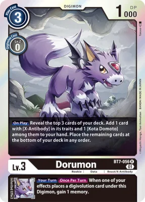 Dorumon, Digimon card BT7-056