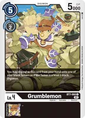 Grumblemon, Digimon card BT7-060
