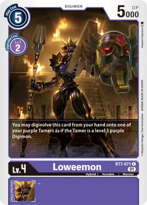 Loweemon, Digimon card BT7-071