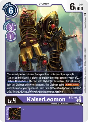 KaiserLeomon, Digimon card BT7-073