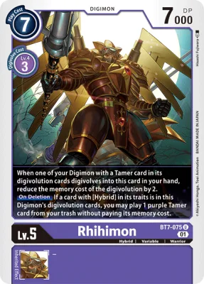 Rhihimon, Digimon card BT7-075