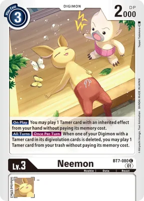 Neemon, Digimon card BT7-080