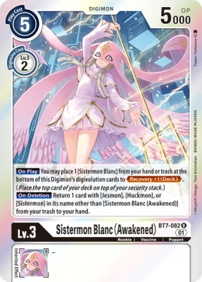 Sistermon Blanc (Awakened), Digimon card BT7-082