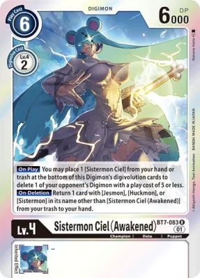 Sistermon Ciel (Awakened), Digimon card BT7-083