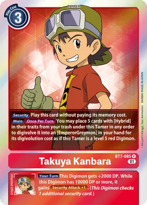 Takuya Kanbara, Digimon card BT7-085