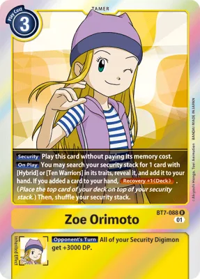 Zoe Orimoto, Digimon card BT7-088