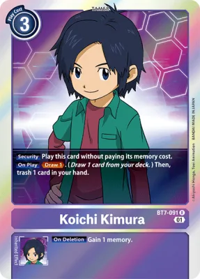 Koichi Kimura, Digimon card BT7-091