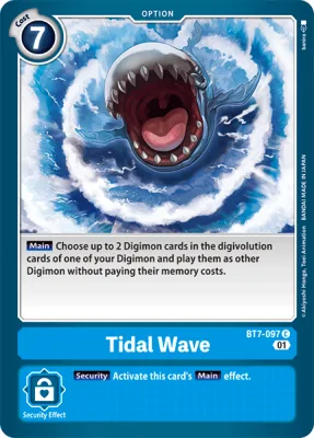 Tidal Wave, Digimon card BT7-097