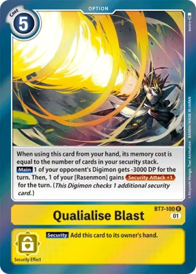 Qualialise Blast, Digimon card BT7-100