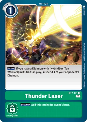 Thunder Laser, Digimon card BT7-101