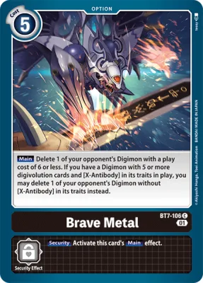 Brave Metal, Digimon card BT7-106