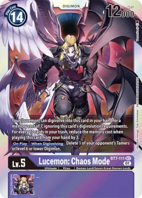 Lucemon: Chaos Mode, Digimon card BT7-111