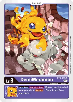 DemiMeramon, Digimon card BT8-006
