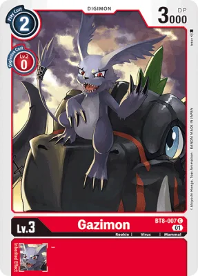 Gazimon, Digimon card BT8-007