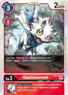 Gammamon, Digimon card BT8-008
