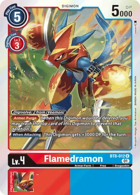 Flamedramon, Digimon card BT8-012