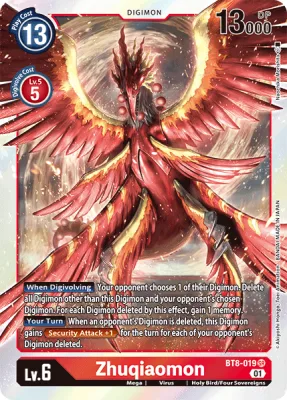 Zhuqiaomon, Digimon card BT8-019