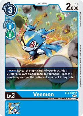 Veemon, Digimon card BT8-021