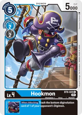 Hookmon, Digimon card BT8-025