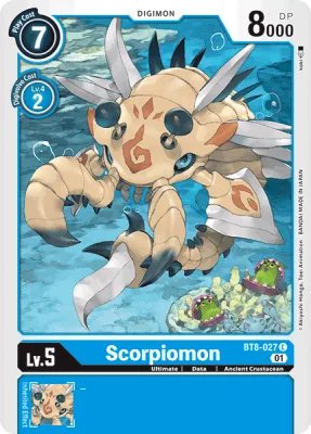 Scorpiomon, Digimon card BT8-027