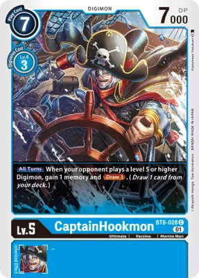 CaptainHookmon, Digimon card BT8-028