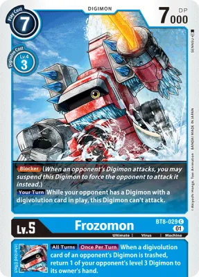 Frozomon, Digimon card BT8-029